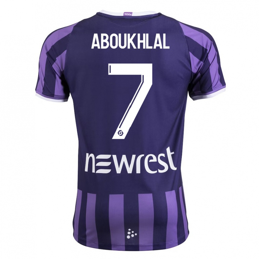 Enfant Football Maillot Zakaria Aboukhlal #7 Violet Tenues Extérieur 2023/24 Canada