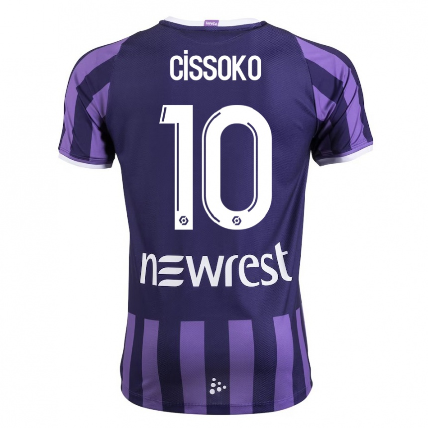 Kids Football Ibrahim Cissoko #10 Purple Away Jersey 2023/24 T-Shirt Canada