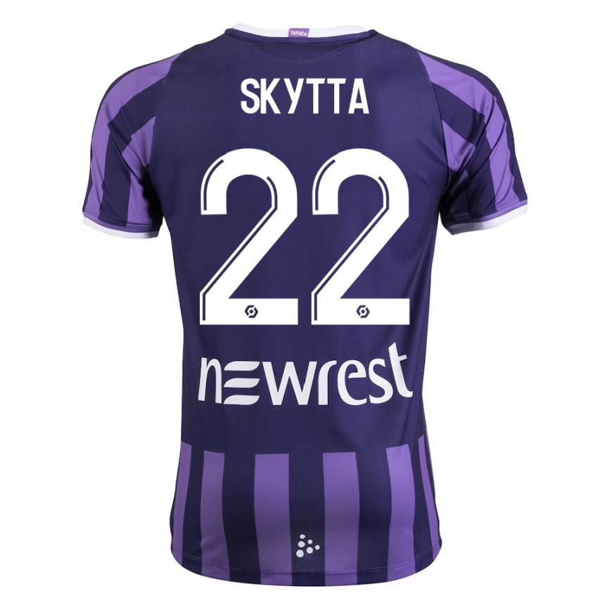 Enfant Football Maillot Naatan Skyttä #22 Violet Tenues Extérieur 2023/24 Canada