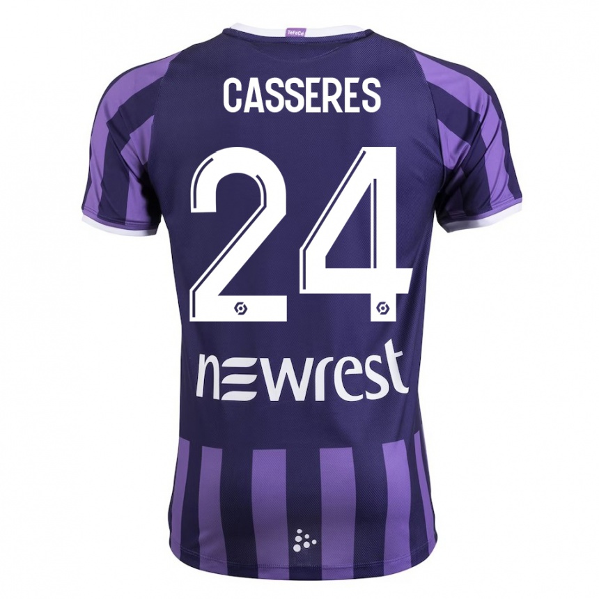 Enfant Football Maillot Cristian Cásseres Jr. #24 Violet Tenues Extérieur 2023/24 Canada