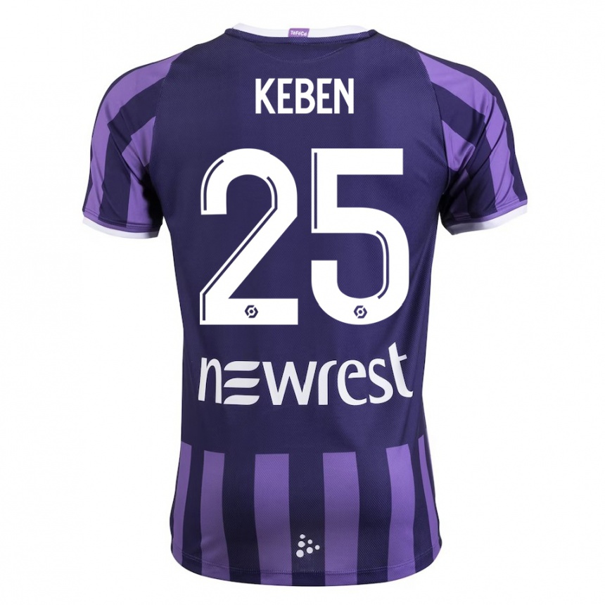 Enfant Football Maillot Kévin Keben #25 Violet Tenues Extérieur 2023/24 Canada