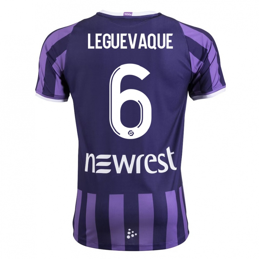 Enfant Football Maillot Laurie Leguevaque #6 Violet Tenues Extérieur 2023/24 Canada