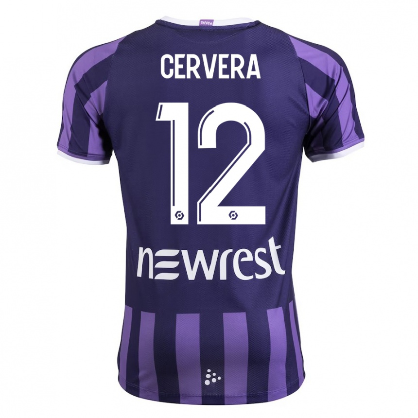 Enfant Football Maillot Laurianne Cervera #12 Violet Tenues Extérieur 2023/24 Canada