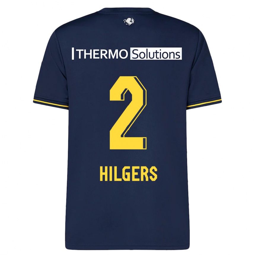 Kids Football Mees Hilgers #2 Navy Away Jersey 2023/24 T-Shirt Canada