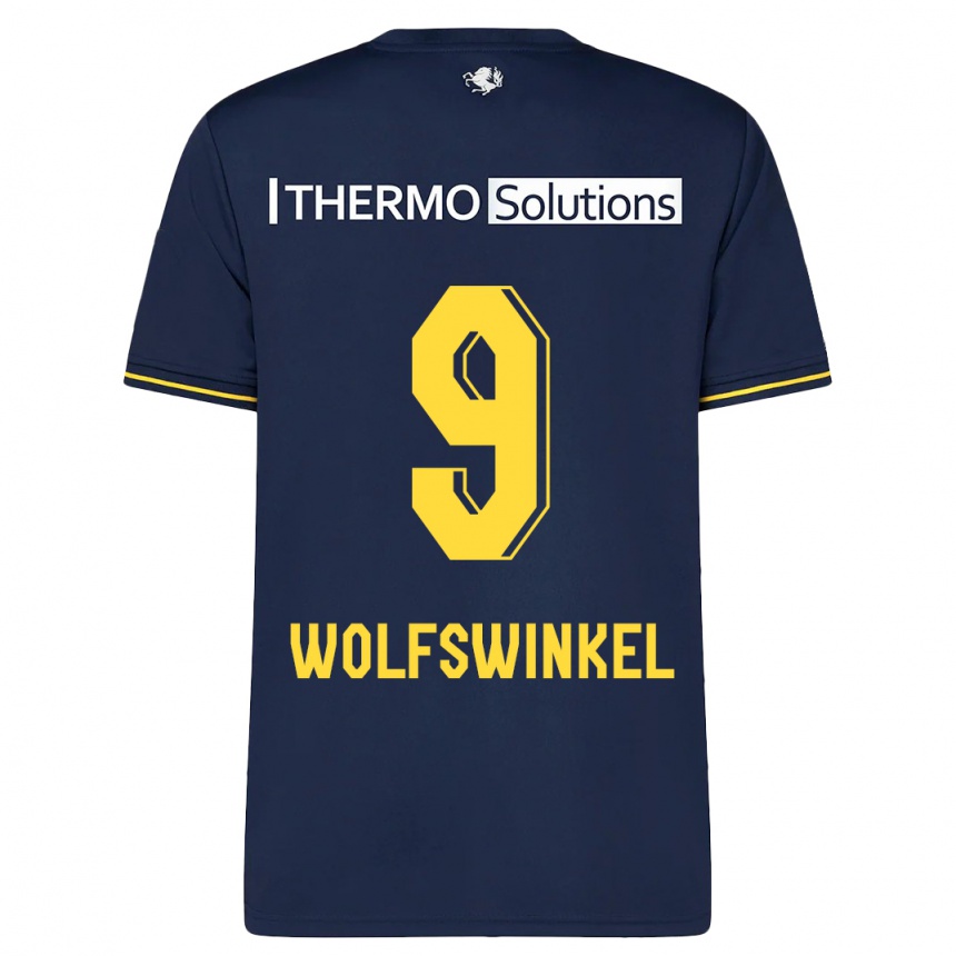 Kids Football Ricky Van Wolfswinkel #9 Navy Away Jersey 2023/24 T-Shirt Canada