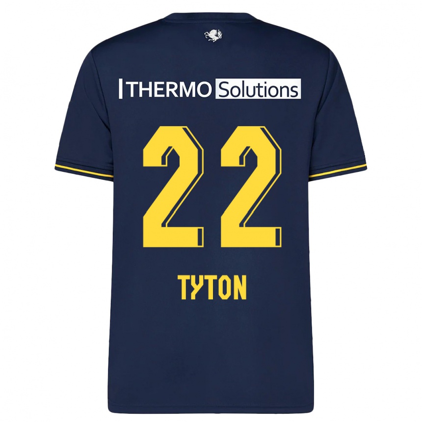 Kids Football Przemyslaw Tyton #22 Navy Away Jersey 2023/24 T-Shirt Canada