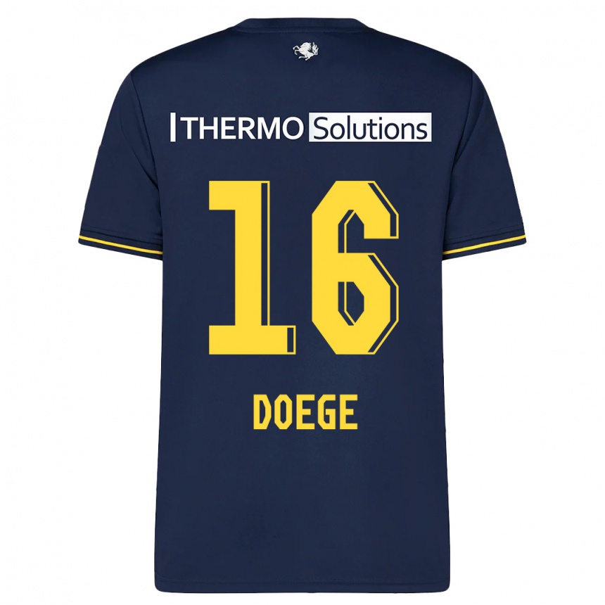 Kids Football Leonie Doege #16 Navy Away Jersey 2023/24 T-Shirt Canada