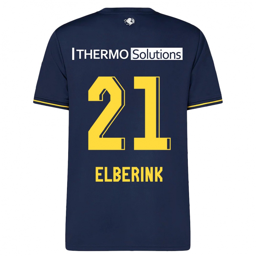 Kids Football Eva Oude Elberink #21 Navy Away Jersey 2023/24 T-Shirt Canada