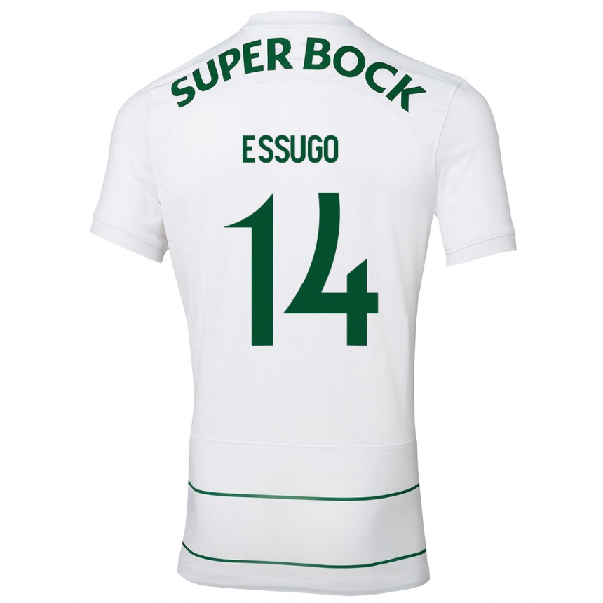 Kids Football Dário Essugo #14 White Away Jersey 2023/24 T-Shirt Canada