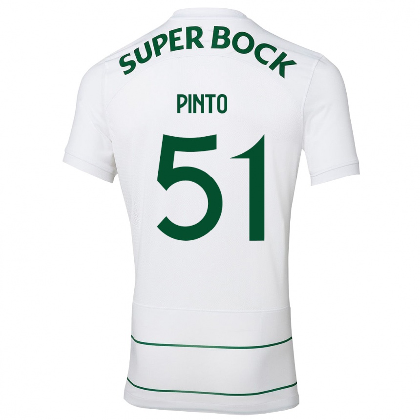 Kids Football Diogo Pinto #51 White Away Jersey 2023/24 T-Shirt Canada