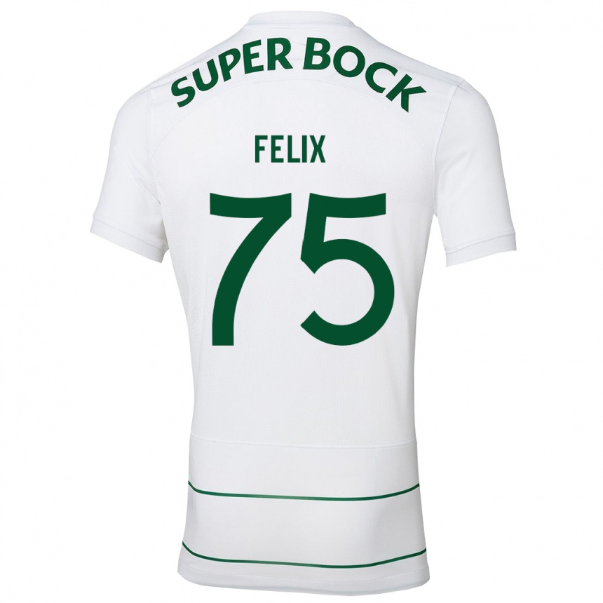 Kids Football Vando Félix #75 White Away Jersey 2023/24 T-Shirt Canada