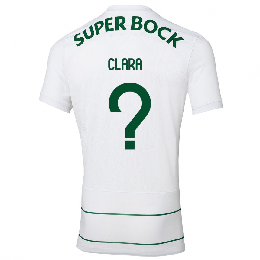 Kids Football Diogo Clara #0 White Away Jersey 2023/24 T-Shirt Canada