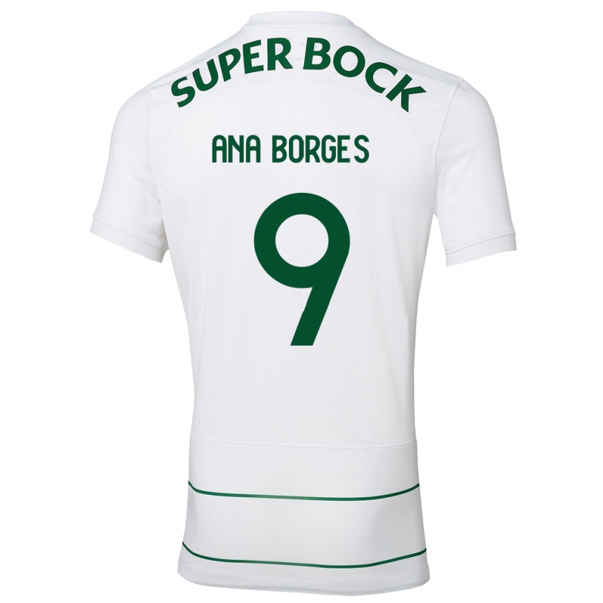 Kids Football Ana Catarina Marques Borges #9 White Away Jersey 2023/24 T-Shirt Canada