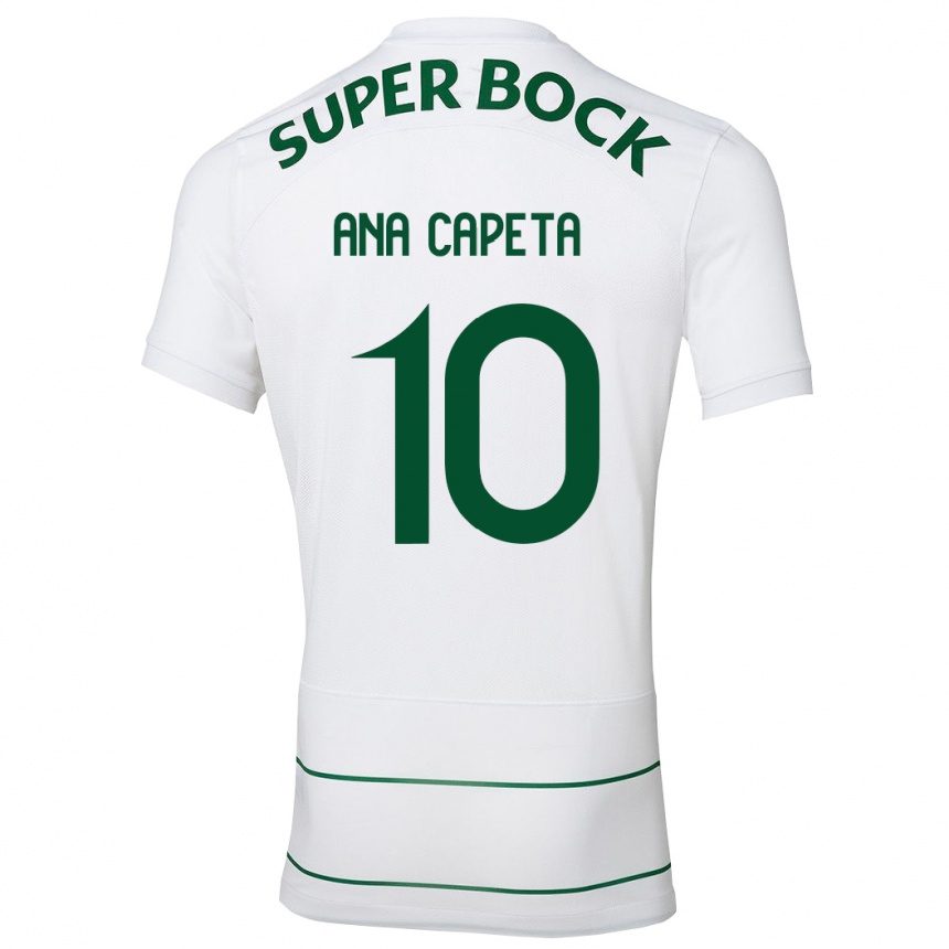 Kids Football Ana Capeta #10 White Away Jersey 2023/24 T-Shirt Canada