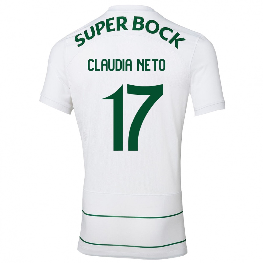 Kids Football Cláudia Teresa Pires Neto #17 White Away Jersey 2023/24 T-Shirt Canada