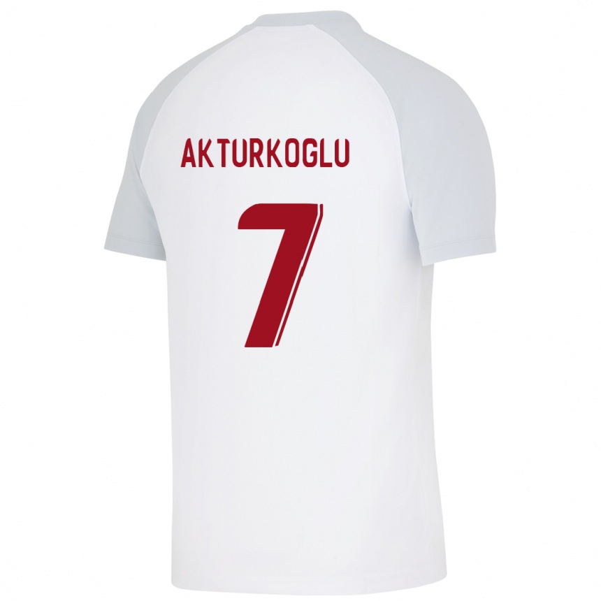 Enfant Football Maillot Kerem Aktürkoğlu #7 Blanc Tenues Extérieur 2023/24 Canada