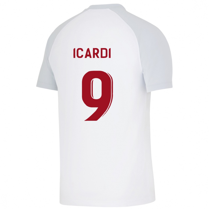 Kids Football Mauro Icardi #9 White Away Jersey 2023/24 T-Shirt Canada