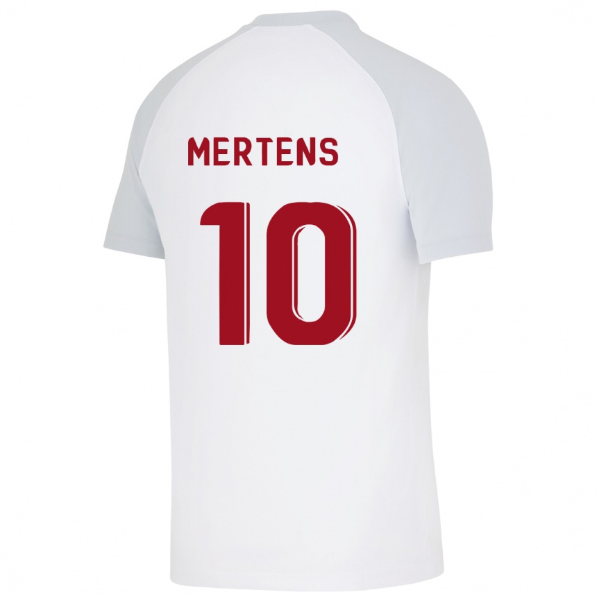 Kids Football Dries Mertens #10 White Away Jersey 2023/24 T-Shirt Canada