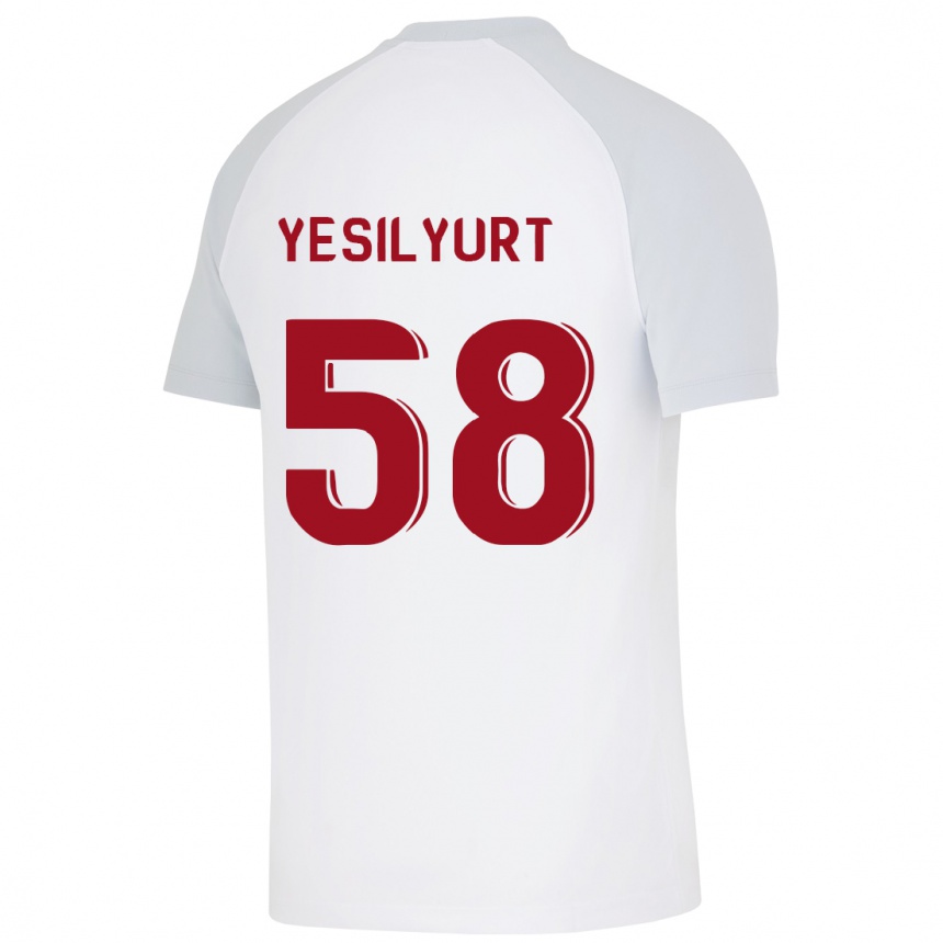 Kids Football Ali Yeşilyurt #58 White Away Jersey 2023/24 T-Shirt Canada