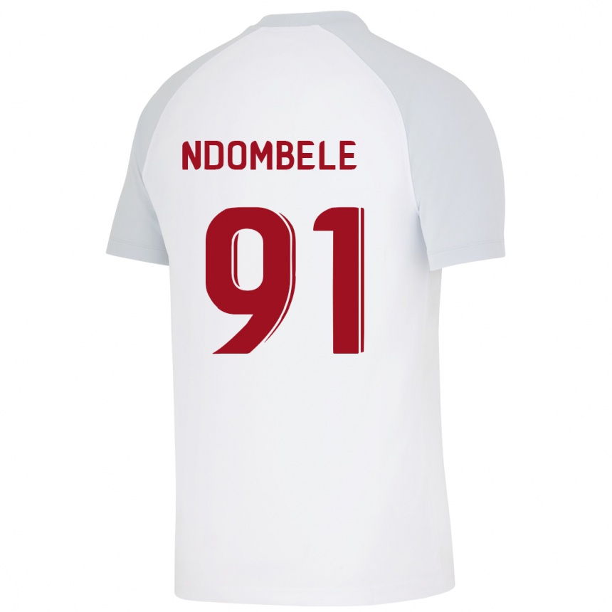 Kids Football Tanguy Ndombele #91 White Away Jersey 2023/24 T-Shirt Canada