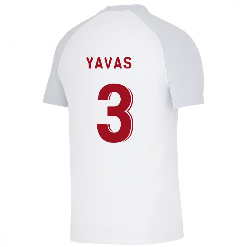 Kids Football Arda Yavas #3 White Away Jersey 2023/24 T-Shirt Canada