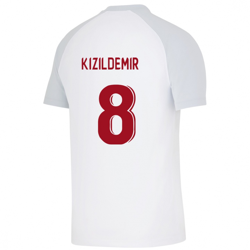 Kids Football Berk Kizildemir #8 White Away Jersey 2023/24 T-Shirt Canada