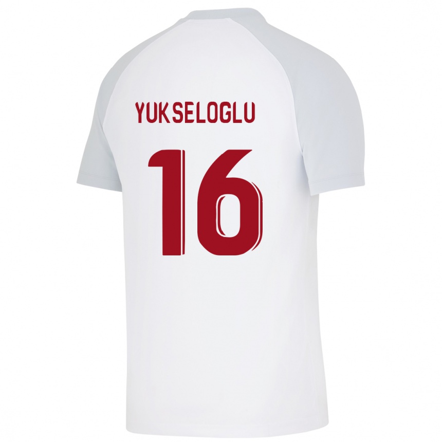 Kids Football Ayaz Yükseloğlu #16 White Away Jersey 2023/24 T-Shirt Canada