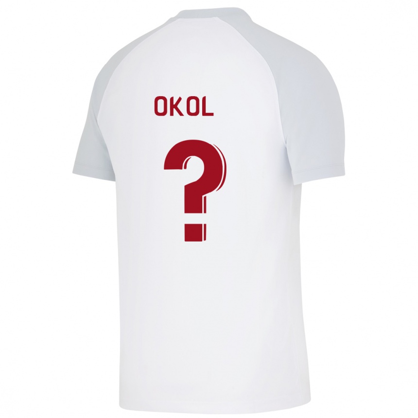 Kids Football Umut Okol #0 White Away Jersey 2023/24 T-Shirt Canada