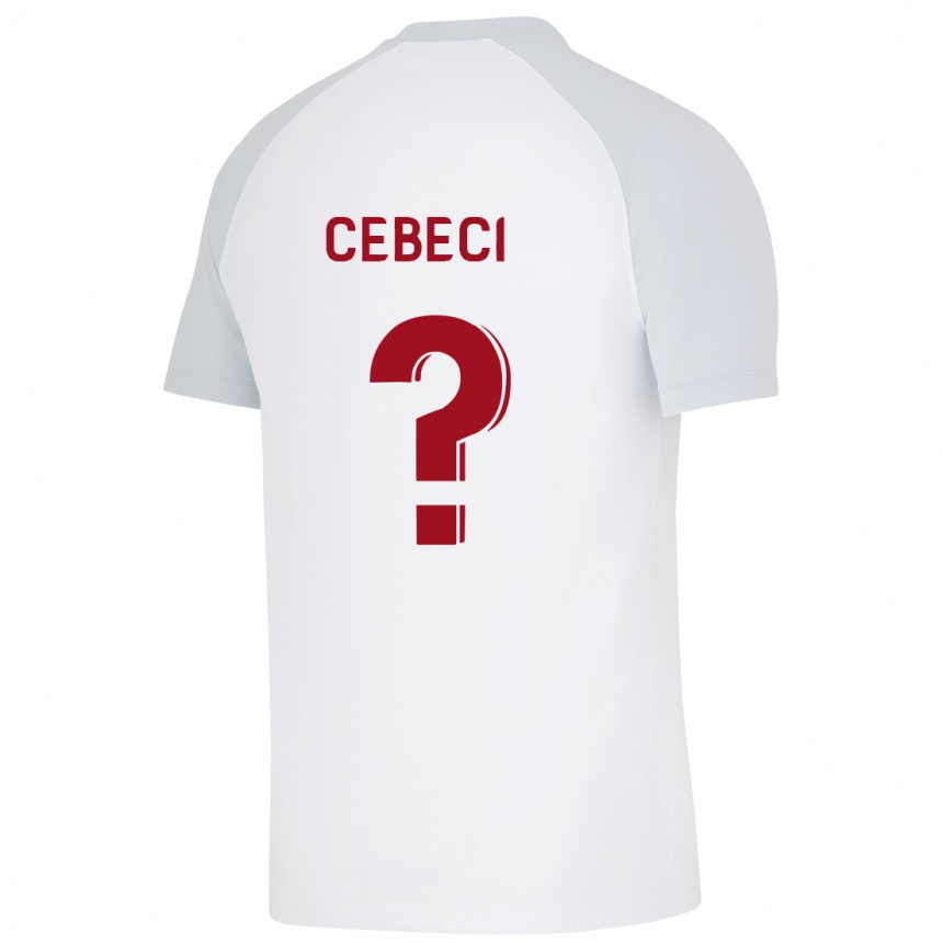 Kids Football Taha Recep Cebeci #0 White Away Jersey 2023/24 T-Shirt Canada