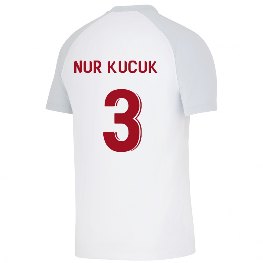 Kids Football Rabia Nur Küçük #3 White Away Jersey 2023/24 T-Shirt Canada