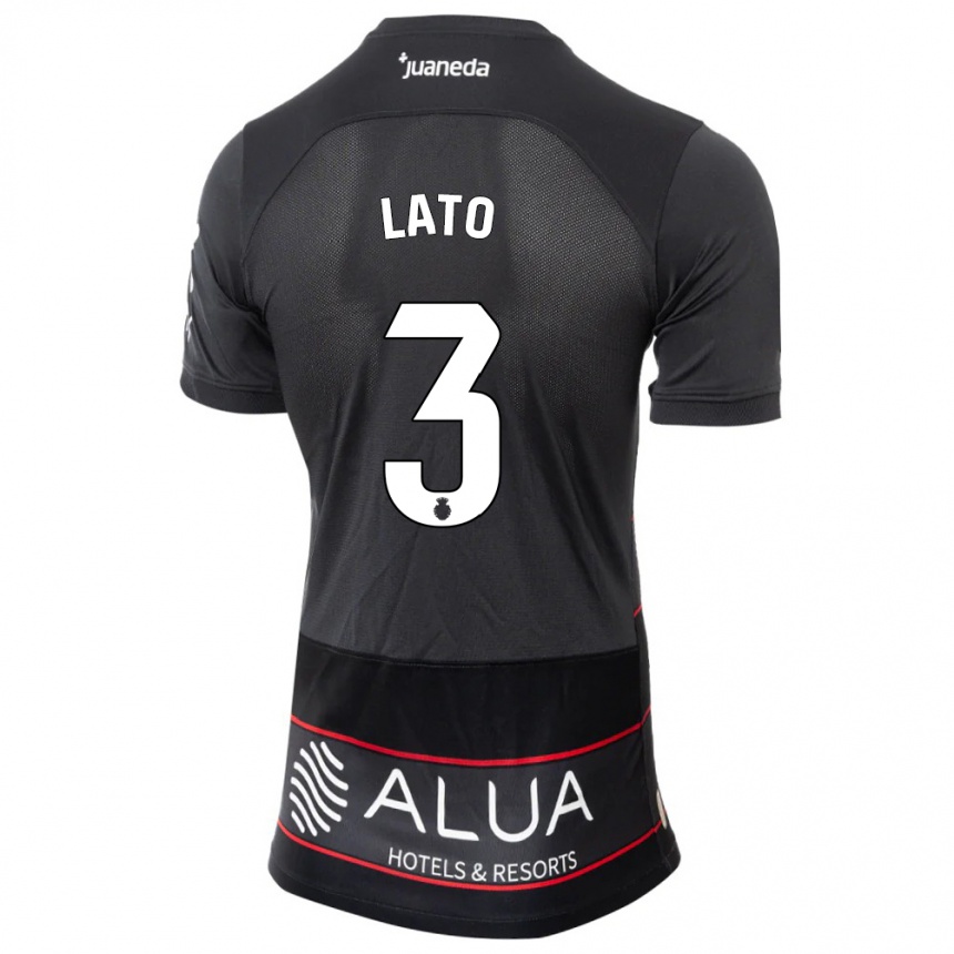 Kids Football Toni Lato #3 Black Away Jersey 2023/24 T-Shirt Canada