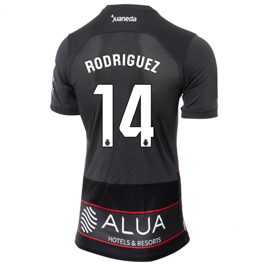 Kids Football Diego Rodríguez #14 Black Away Jersey 2023/24 T-Shirt Canada