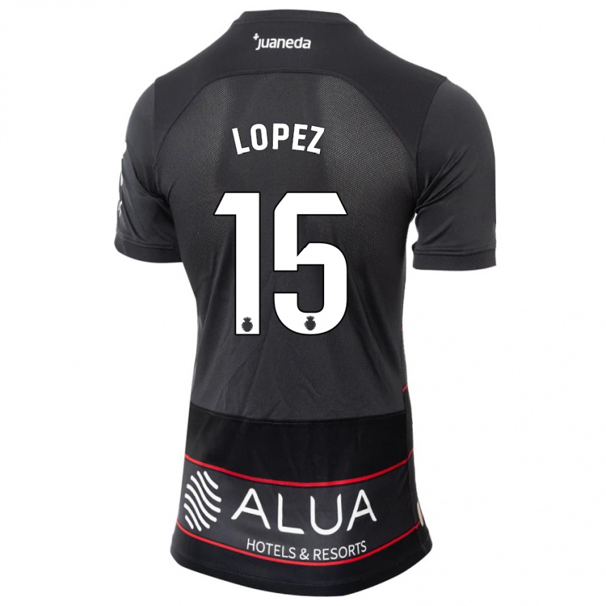 Enfant Football Maillot Marc López #15 Noir Tenues Extérieur 2023/24 Canada