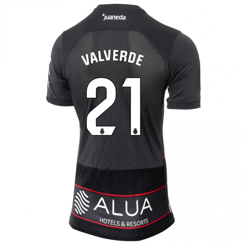 Kids Football David Valverde #21 Black Away Jersey 2023/24 T-Shirt Canada