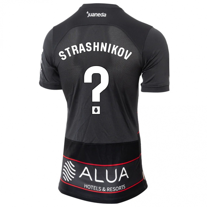 Kids Football Nikolay Strashnikov #0 Black Away Jersey 2023/24 T-Shirt Canada