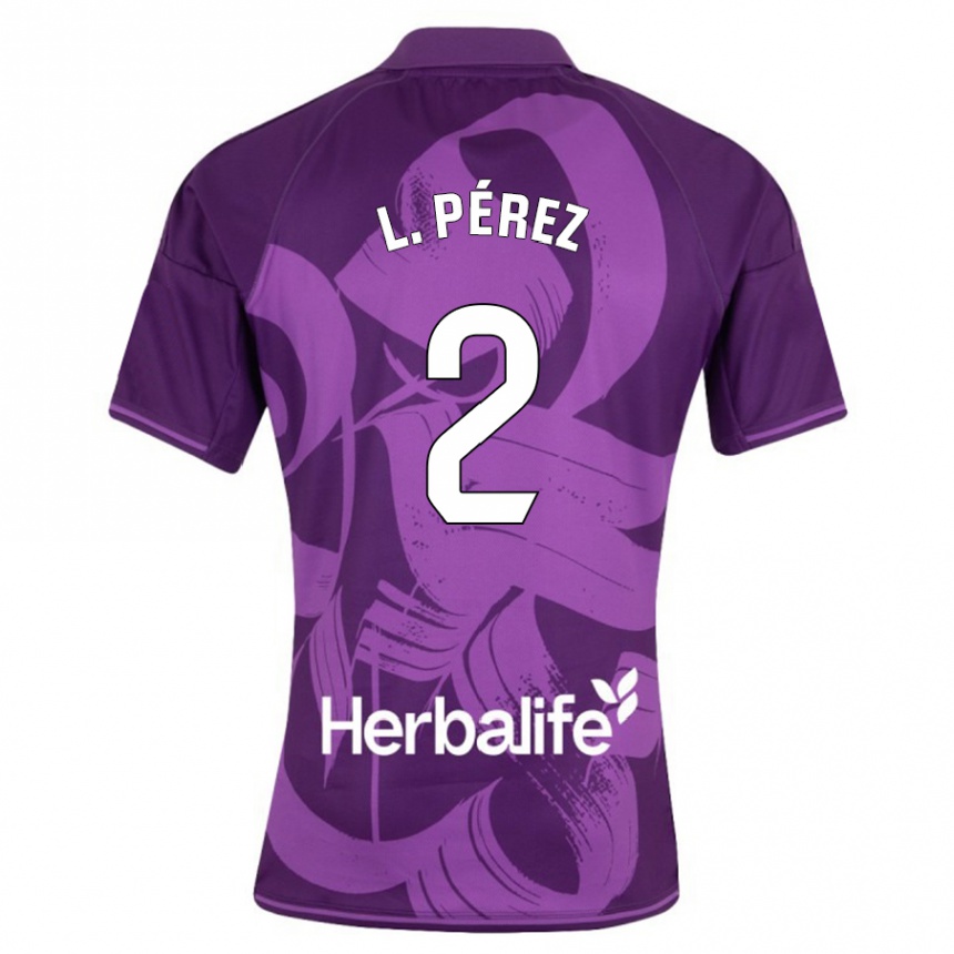 Enfant Football Maillot Luis Pérez #2 Violet Tenues Extérieur 2023/24 Canada