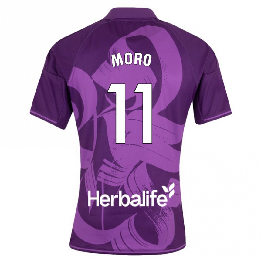 Enfant Football Maillot Raúl Moro #11 Violet Tenues Extérieur 2023/24 Canada