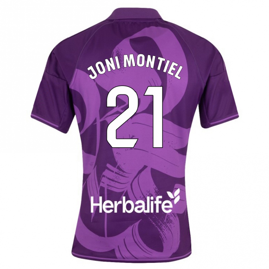 Kids Football Joni Montiel #21 Violet Away Jersey 2023/24 T-Shirt Canada