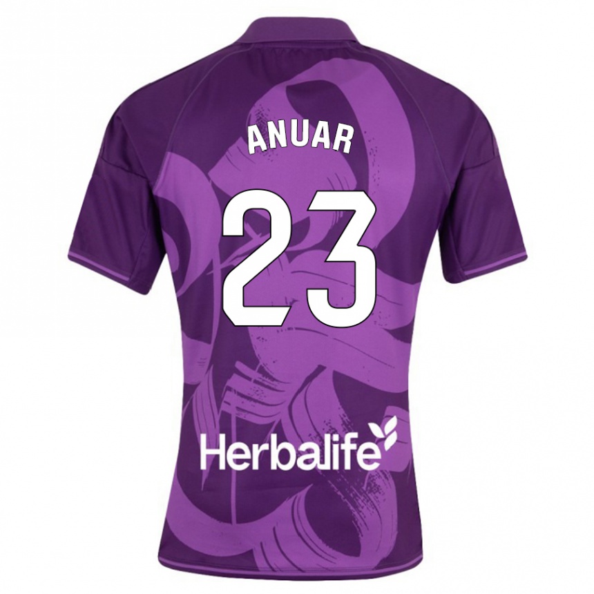 Kids Football Anuar #23 Violet Away Jersey 2023/24 T-Shirt Canada