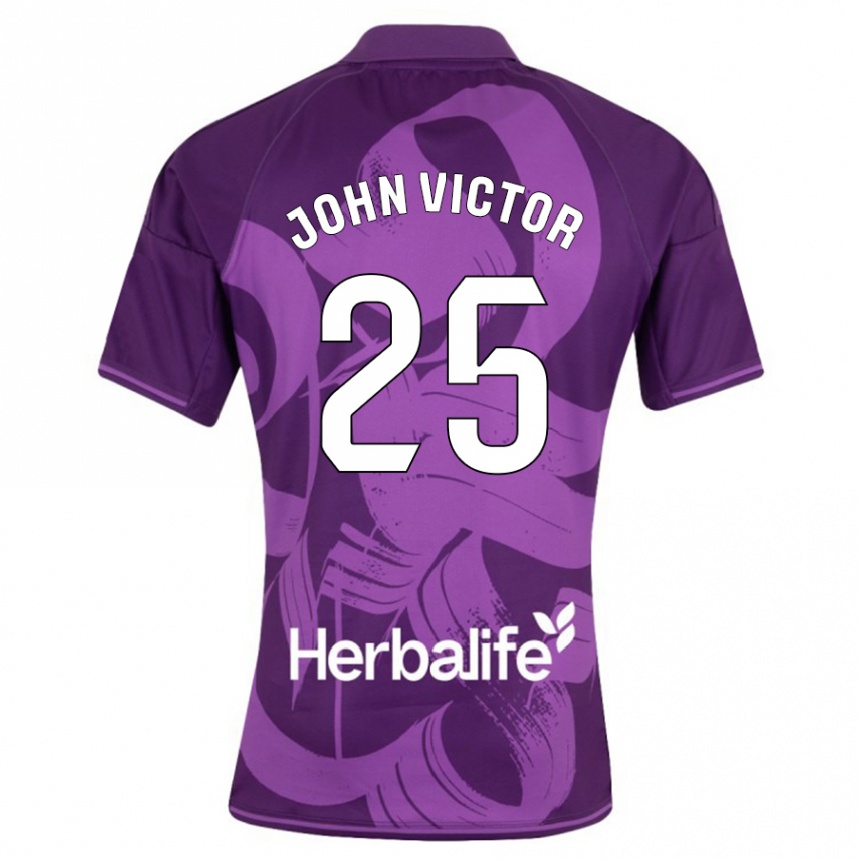 Kids Football John Victor #25 Violet Away Jersey 2023/24 T-Shirt Canada