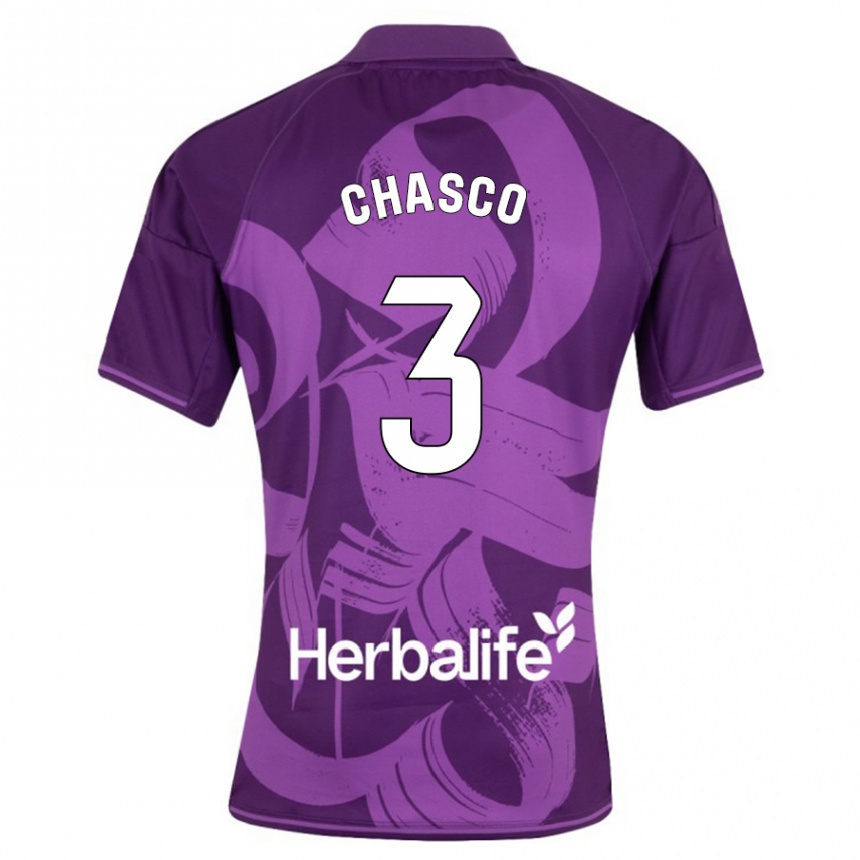 Enfant Football Maillot Raúl Chasco #3 Violet Tenues Extérieur 2023/24 Canada