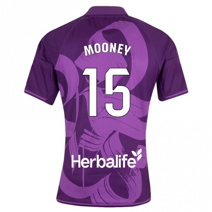 Kids Football Fionn Mooney #15 Violet Away Jersey 2023/24 T-Shirt Canada