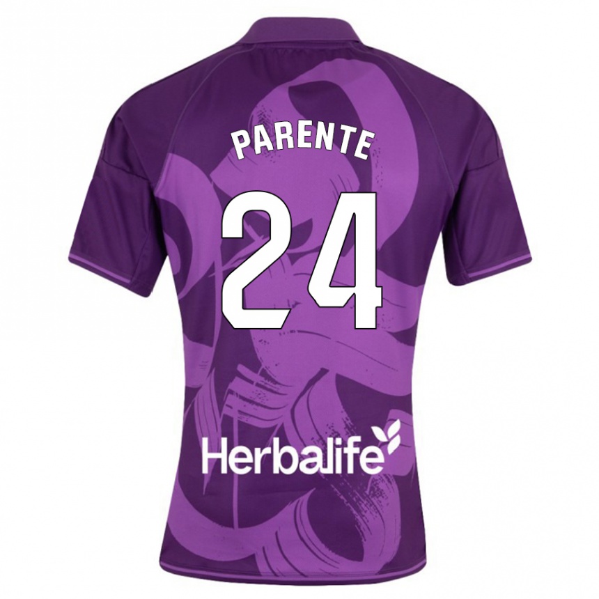 Enfant Football Maillot Iago Parente #24 Violet Tenues Extérieur 2023/24 Canada