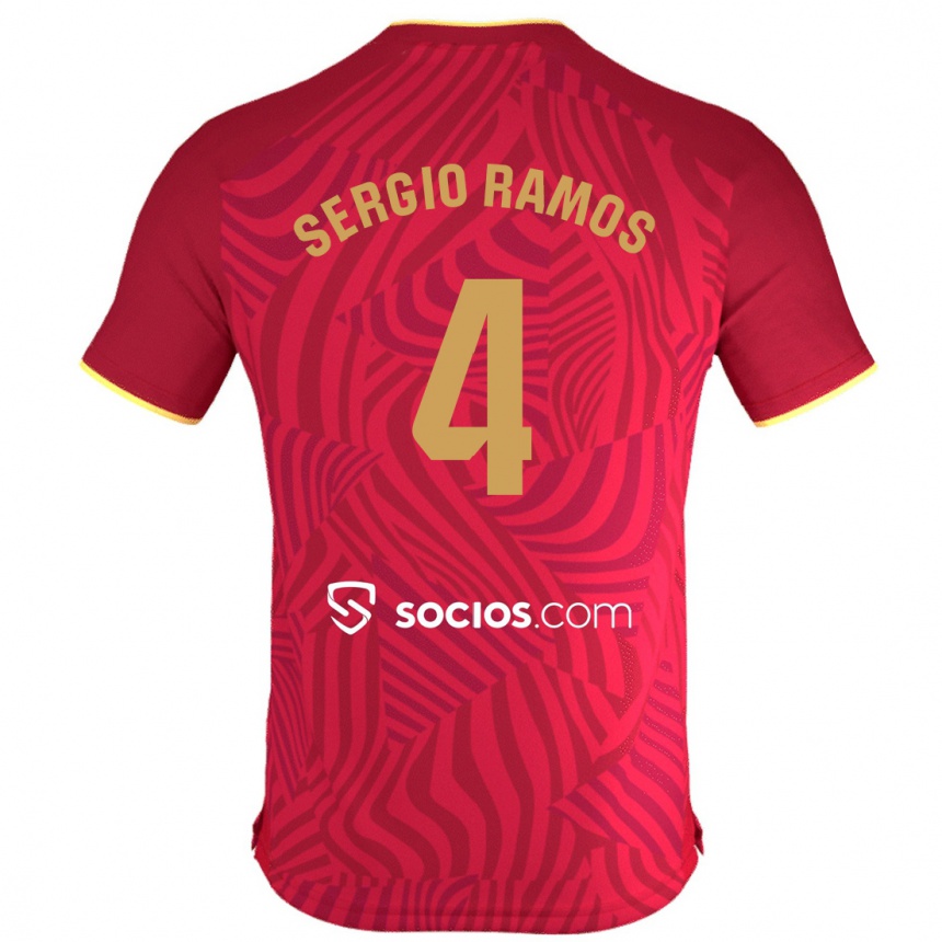 Enfant Football Maillot Sergio Ramos #4 Rouge Tenues Extérieur 2023/24 Canada