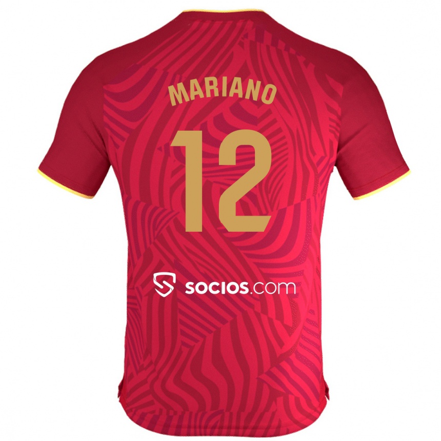 Kids Football Mariano Diaz #12 Red Away Jersey 2023/24 T-Shirt Canada