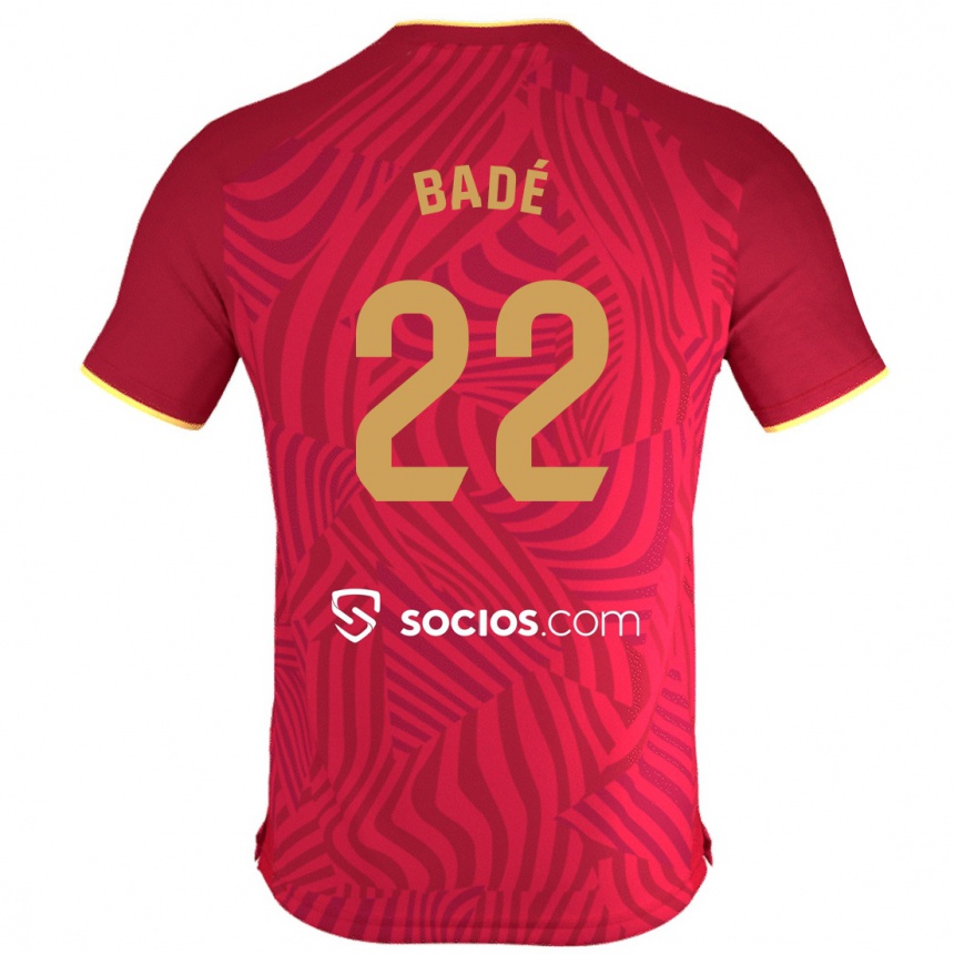 Kids Football Loïc Badé #22 Red Away Jersey 2023/24 T-Shirt Canada