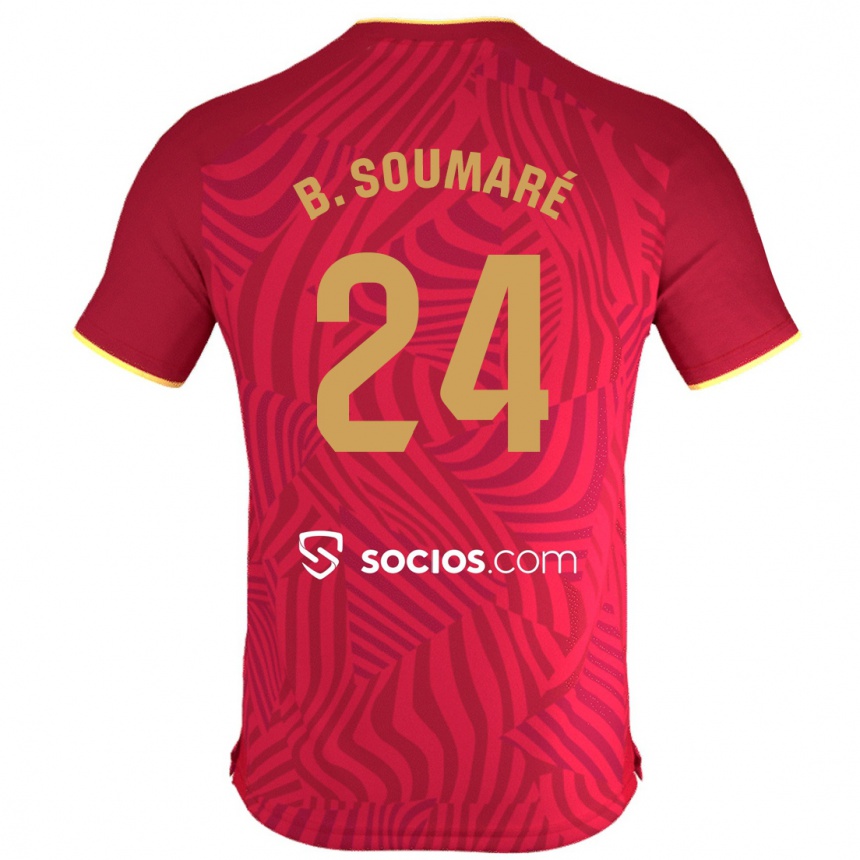 Kids Football Boubakary Soumaré #24 Red Away Jersey 2023/24 T-Shirt Canada