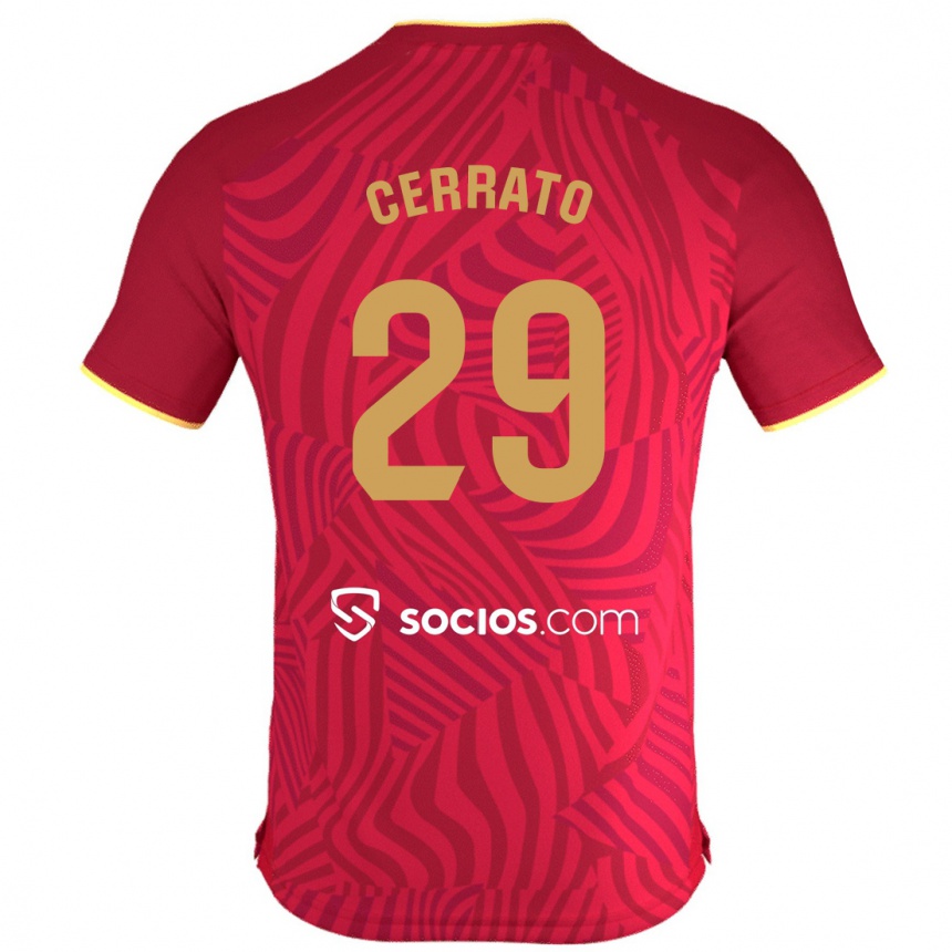 Kids Football Alba Cerrato Izquierdo #29 Red Away Jersey 2023/24 T-Shirt Canada