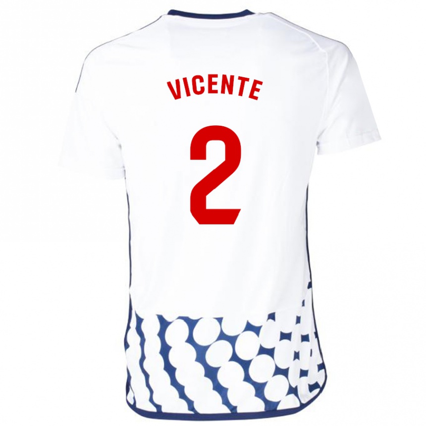 Kids Football David Vicente #2 White Away Jersey 2023/24 T-Shirt Canada