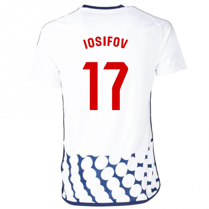 Kids Football Nikita Iosifov #17 White Away Jersey 2023/24 T-Shirt Canada